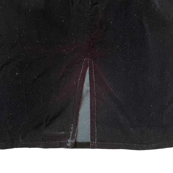 Vintage Black Velvet Strapless Evening Knee Length Dress Small Medium Size 6 - Picture 4 of 6